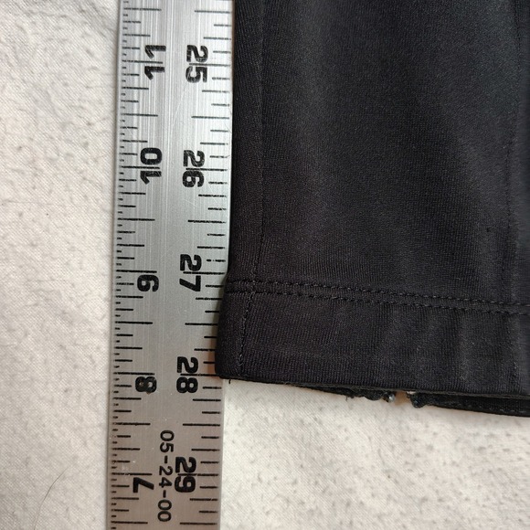 VINTAGE Adidas Track Pants Mens Medium Black Blue 3-Stripe Zipper Ankle Soccer - Picture 10 of 14